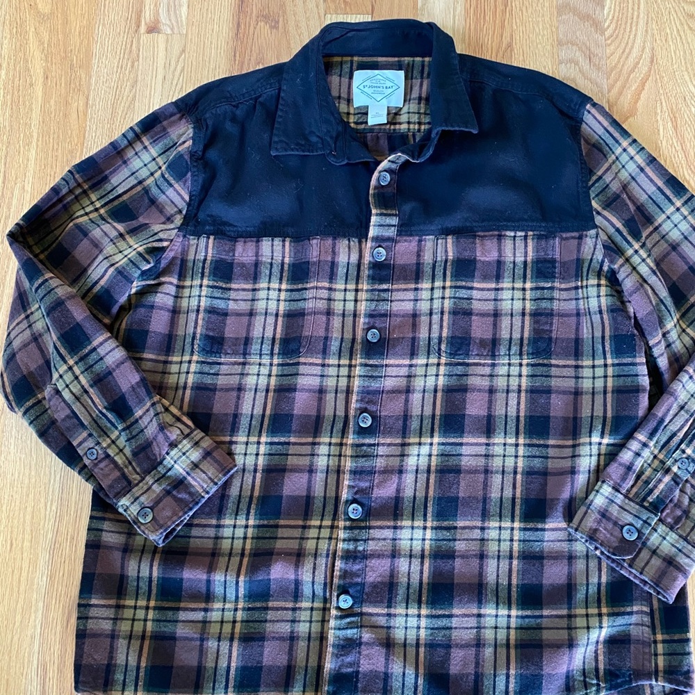 Men’s Flannel Button-down Shirt by St. John’s Bay